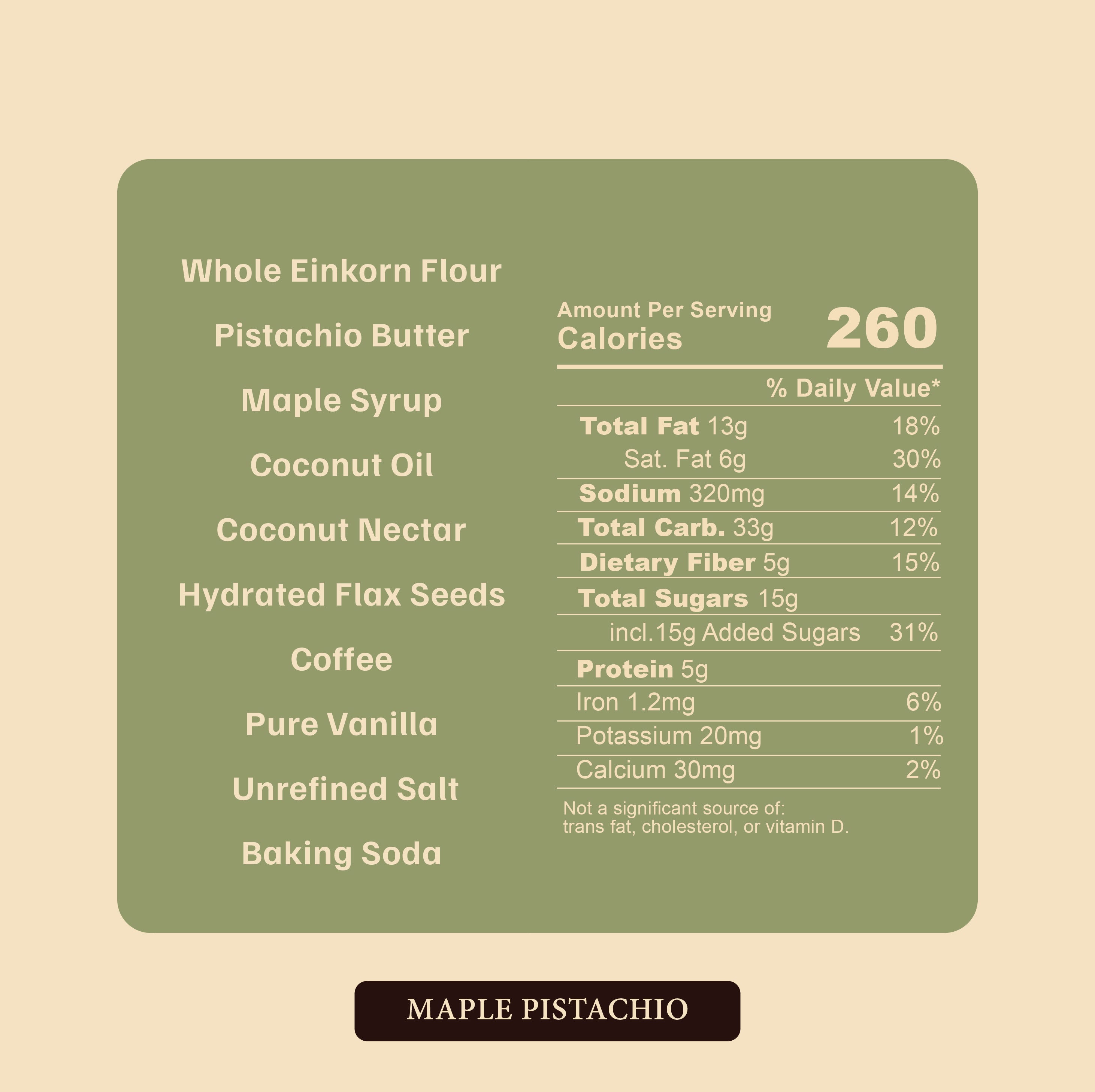 Maple Pistachio Clean Cookie